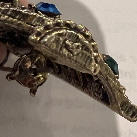 Vintage Christmas Tree Pin Brooch Beatrix B.J. Signed Rhinestone - Book Piece - Picture 3 of 12